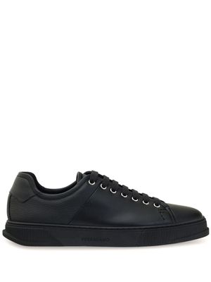 Ferragamo panelled leather sneakers - Black