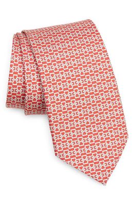 FERRAGAMO Papillon Silk Tie in Rosso