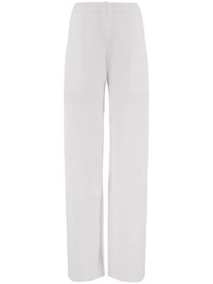 Ferragamo patch-detail linen-blend trousers - White