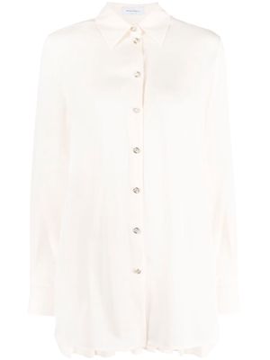 Ferragamo pleat-detail long-sleeve shirt - Pink