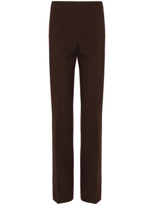 Ferragamo pleat-detail straight-leg trousers - Brown