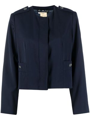 Ferragamo Pre-Owned 1970s single-breasted cropped jacket - Blue