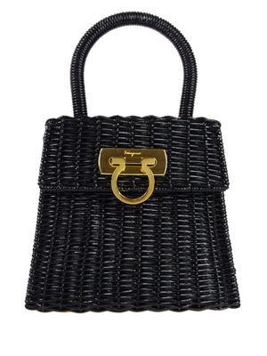 Ferragamo Pre-Owned 1990-2000s Gancini woven tote bag - Black