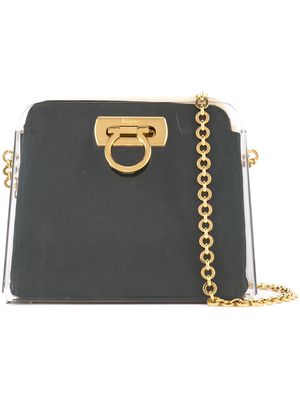 Ferragamo Pre-Owned 1990s Gancini chain shoulder bag - Black