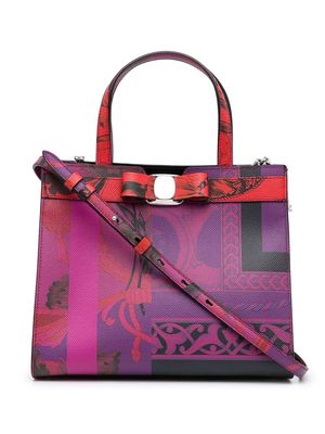 Ferragamo Pre-Owned Vara Bow two-way handbag - Purple
