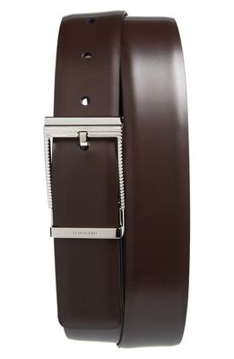 FERRAGAMO Reversible Leather Belt in T. moro Brown/Nero