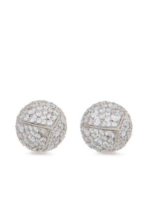 Ferragamo rhinestone-embellished stud earrings - Silver