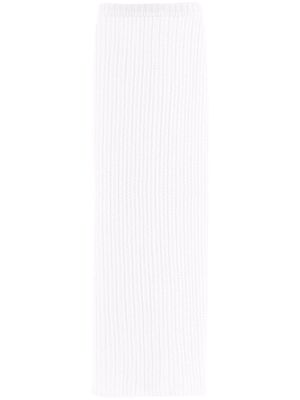 Ferragamo side-slit knit skirt - White