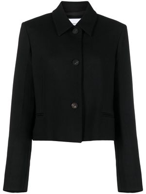 Ferragamo single-breasted cropped jacket - Black