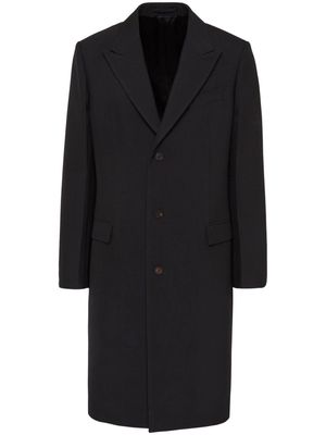 Ferragamo single-breasted virgin wool coat - Black