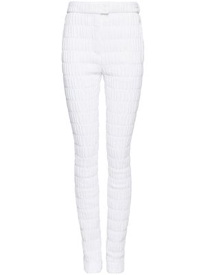 Ferragamo skinny quilted trousers - White