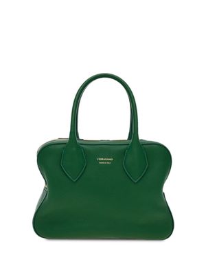 Ferragamo small leather tote bag - Green