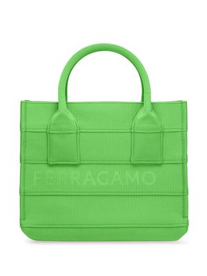 Ferragamo small logo-print tote bag - Green