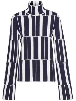 Ferragamo stripe-pattern cashmere jumper - Blue