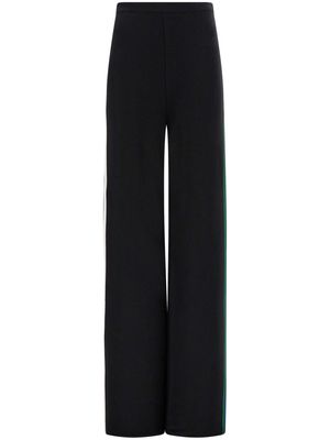 Ferragamo striped knitted track pants - Black