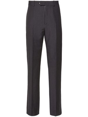Ferragamo striped tailored trousers - Black