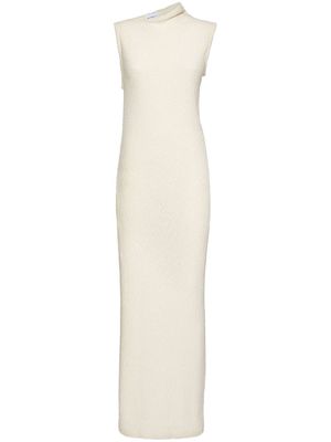 Ferragamo textured-knit midi dress - White