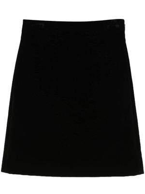 Ferragamo velvet A-line mini skirt - Black