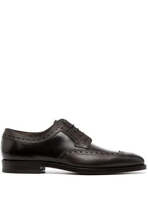 Ferragamo Western-style leather derby shoes - Brown