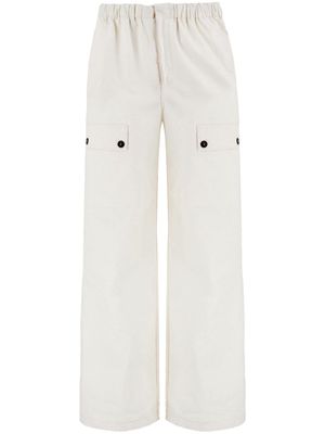 Ferragamo wide-leg linen trousers - White