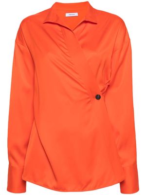 Ferragamo wrap-design blouse - Orange