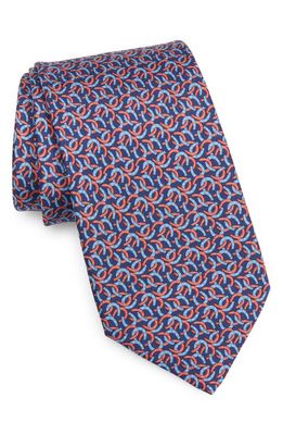 FERRAGAMO Zinco Silk Tie in F.royal