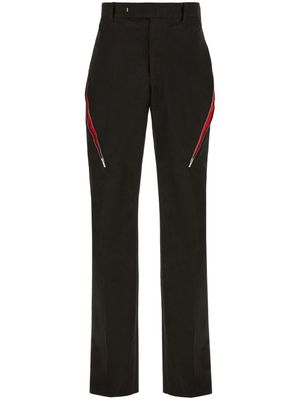 Ferragamo zip-detail tailored trousers - Black