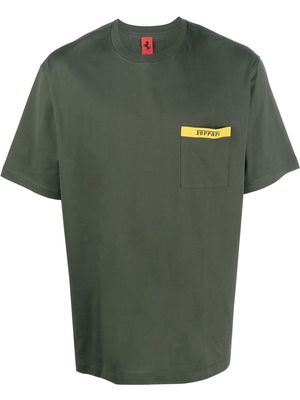 Ferrari chest logo-print detail T-shirt - Green