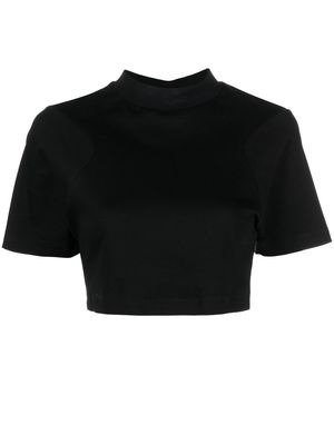 Ferrari cropped mock-neck T-shirt - Black