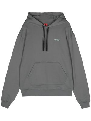 Ferrari drop-shoulder jersey hoodie - Grey