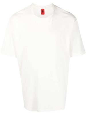 Ferrari embossed-logo cotton T-shirt - White