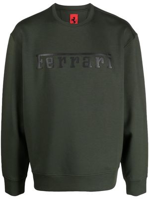 Ferrari embroidered-logo sweatshirt - Green