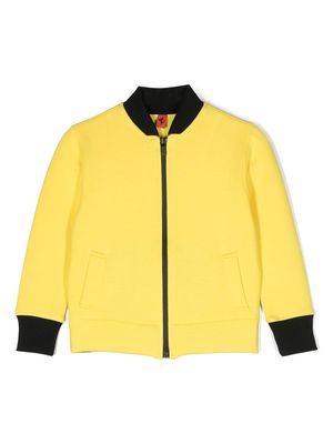 Ferrari Kids logo-embroidered bomber jacket - Yellow