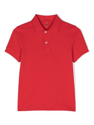 Ferrari Kids logo-embroidered polo shirt