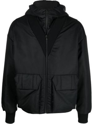 Ferrari layered hooded bomber jacket - Black