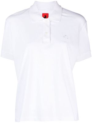Ferrari logo-embroidered polo shirt - White