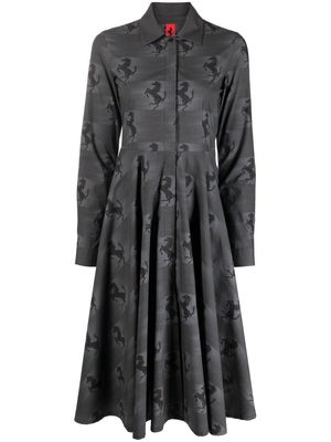 Ferrari logo-print cotton dress - Grey