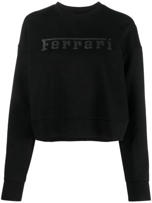 Ferrari logo-print jersey sweatshirt - Black