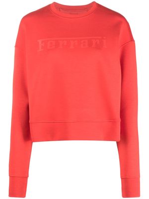 Ferrari logo-print jersey sweatshirt - Pink
