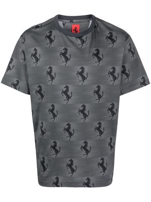 Ferrari logo-print short-sleeve T-shirt - Grey
