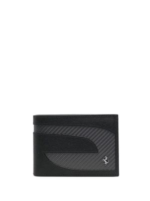Ferrari panelled folded wallet - Black