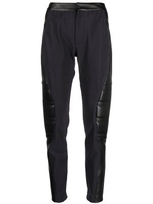 Ferrari panelled leather trousers - Black