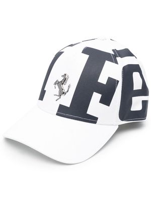 Ferrari Prancing Horse logo-print cap - White