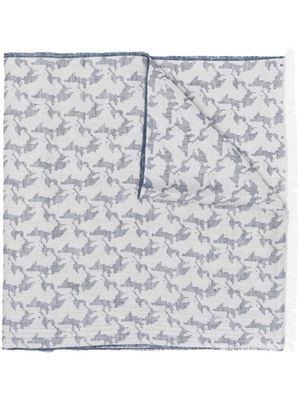 Ferrari Prancing Horse pattern scarf - Blue