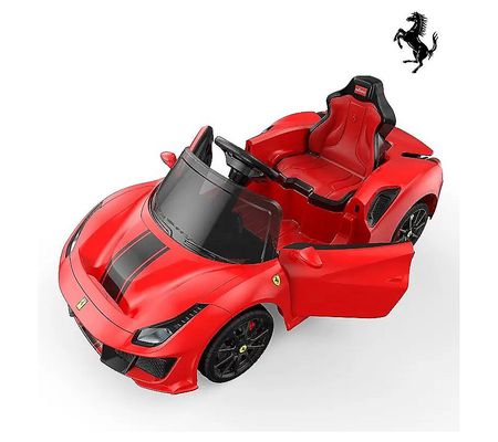 Ferrari Ride On Kids Sports Car w/ Leather Seat