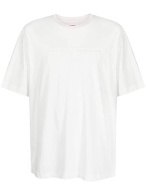 Ferrari silicone logo-print cotton T-shirt - White
