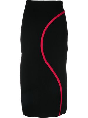 Ferrari two-tone knitted mini skirt - Black