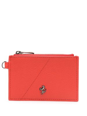 Ferrari zip-up leather cardholder - Red
