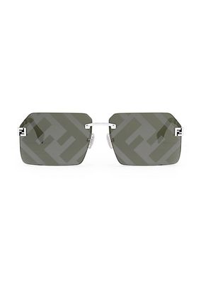 FF Logo Print 59MM Square Sunglasses