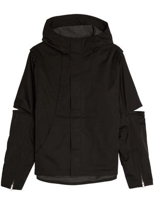 FFFPOSTALSERVICE Storm cut-out hooded jacket - Black